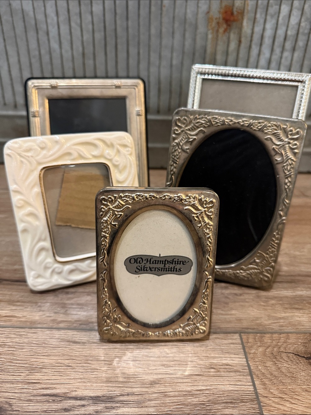 Vintage Silver Ornate Mini Picture Frame set - 5x7 largest